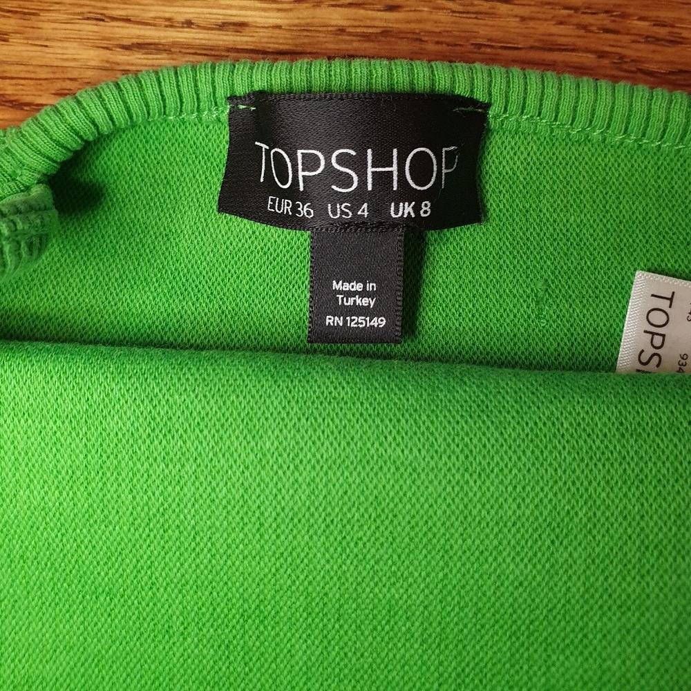 TOPSHOP Ribbed Crop Tank Top - Picture 3 of 3